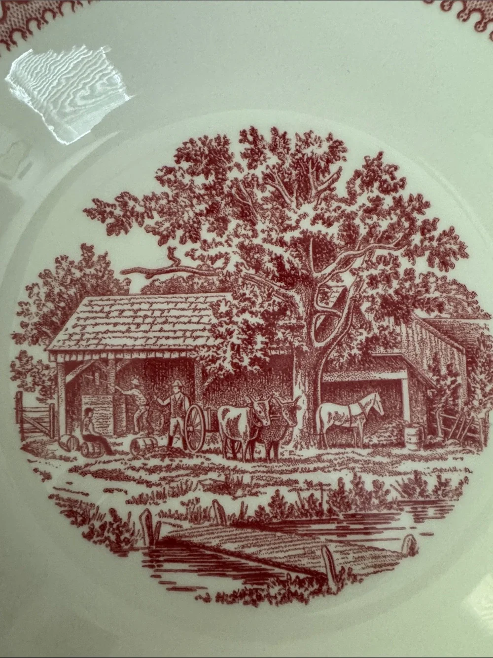 Set of three 1965 Royal Ironstone Memory Lane pattern by Royal China made in USA
